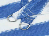 Sunshade Sail Blue and White 4.5 x 4.5 m HDPE 42032871