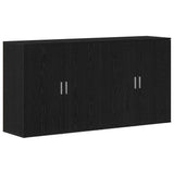 Sideboard 2 pcs Black Oak 79 x 38 x 80 cm Engineered Wood 3334310