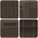 Garden Storage Box Brown 119x48x60 cm PP 152196