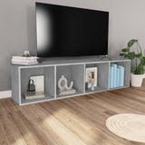 ZNTS Book Cabinet/TV Cabinet Concrete Grey 36x30x143 cm Engineered Wood 800148