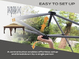 3 x 3 Pop Up Gazebo with Mosquito Netting, 1 Person Easy up Marquee Party Tent with 1-Button T3398P315964