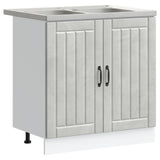 Sink Base Cabinet Lucca 2 pcs Concrete Grey Engineered Wood 3315015
