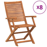 Folding Garden Chairs 8 pcs 57x66x95 cm Solid Wood Acacia 3214476