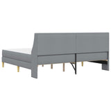 Bed Frame with Mattress Light Grey 180 x 200 cm Fabric 3415235