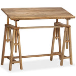 ZNTS Drafting Table Solid Mango Wood 116x50x76 cm 244948