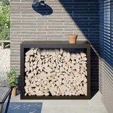 Firewood Rack Black 100x40x80 cm Steel 850975