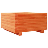 Garden Planter Wax Brown 50x50x26.5 cm Solid Wood Pine 847295