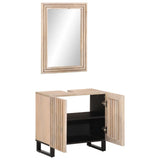 2 Piece Bathroom Furniture Set Solid Wood Mango 3217100