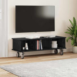 TV Stand Black Oak 100 x 35 x 35 cm Engineered Wood 891033