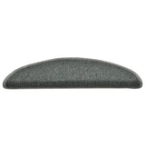 Stair mats 15 pcs 56 x 17 x 3 cm Non-Slip Dark Green 322360