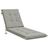 Sunlounger Cushion GEMERT 100% Polyester Grey 190 x 50 x 9 cm 947359