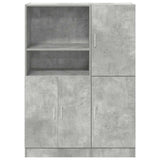 2 Piece Kitchen Cabinet Set Concrete Grey Engineered Wood 3324145
