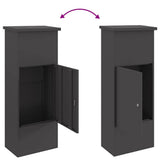 Parcel Drop Box with Storage Black 44.5 x 29 x 110.5 cm Steel 874926
