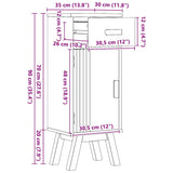 Bathroom Cabinet Olden Brown 35 x 30 x 90 cm Solid Pine wood 42001358