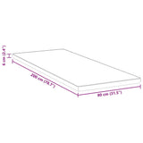 Mattress Topper White 80 x 200 x 6 cm Jaquard Fabric 4106254