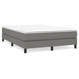 Box Spring Bed Frame Dark Grey Double Fabric 3121167