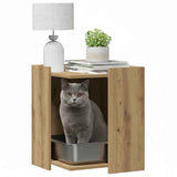 Cat Litter Box Enclosure Artisian Oak 42x42x51 cm Engineered Wood 857750