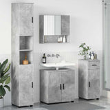 Bathroom Furniture Set with Drawer 4 pcs Concrete Grey 3392976
