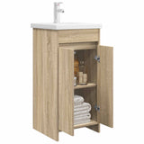 Bathroom Vanity with Sink Sonoma Oak 42 x 40 x 84.5 cm 890770
