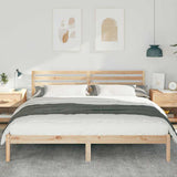 Bed Frame with Headboard Brown 180 x 200 cm Solid Pine Wood 872278