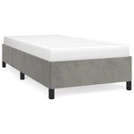 ZNTS Bed Frame without Mattress Light Grey 90x190 cm Single Single Velvet 349878