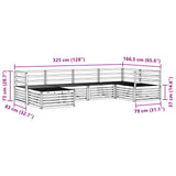Outdoor Sofa Set 6 pcs Natural Solid Acacia Wood 3373719