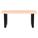 Basin Shelf Wall Mounted Steel and Solid Wood Oak 3302631