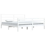 Bed Frame without Mattress White Solid Wood Pine 200x200 cm 3105027
