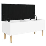 Storage Bench White 102x42x46 cm Engineered Wood 835082