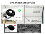 3 x 2 Walk-In Tunnel Greenhouse, with Accessories - White T3398P314770