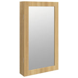 Mirror Jewellery Cabinet with LED Lights Wall Mounted 353231