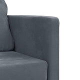 Folding Sofa Bed Dark Grey 122 x 70 x 60 cm Velvet 42030480