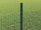 Welded Wire Fence with Posts 100 x 0.5 m PVC-Coated Steel Green 3336533