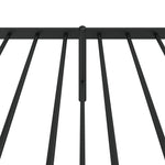 ZNTS Metal Bed Frame without Mattress with Headboard Black 107x203cm 350860