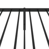 ZNTS Metal Bed Frame without Mattress with Headboard Black 107x203cm 350860