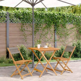 Bistro Set Grey Solid acacia wood, Polypropylene Foldable 3281866