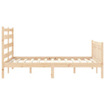 ZNTS Bed Frame with Headboard Double Solid Wood 3192011