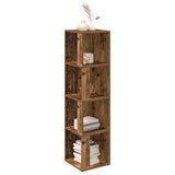 Corner Cabinet Old Wood 33x33x132 cm Engineered Wood 856722
