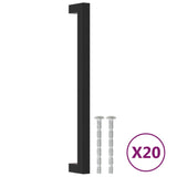 Cabinet Handles 20 pcs Black 224 mm Stainless Steel 3203656