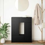 Sideboard with Drawers and Doors Black Oak 73x31x90 cm 861851
