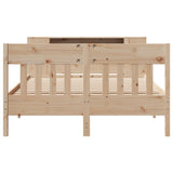 Bookcase Bed without Mattress 150x200 cm King Size Solid Wood Pine 3323179