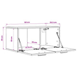 Wall Cabinet Wall-Mounted Black oak 80 x 36.5 x 35 cm 8009811