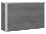 Garden Raised Bed Grey 100 x 30 x 22 cm WPC and Aluminium 42039087