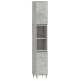 ZNTS 3 Piece Bathroom Cabinet Set Concrete Grey Engineered Wood 3187785