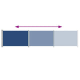 Patio Retractable Side Awning 140x600 cm Blue 313371