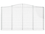 Arched Gabion Basket 200x30x140/160 cm Galvanised Iron 153387
