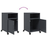 ZNTS Bedside Cabinets 2 pcs Anthracite 36x39x59 cm Steel 846721