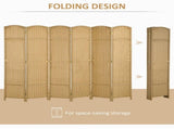 6 Panel Folding Room Divider, Freestanding Privacy Screen for Living Room, Bedroom and Office, 240 x T3398P344325