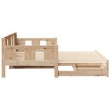 Daybed with Trundle and Drawers without Mattress 80x200 cm 3302227