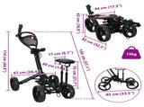Golf Trolley with Seat Black Aluminium Foldable 42033589